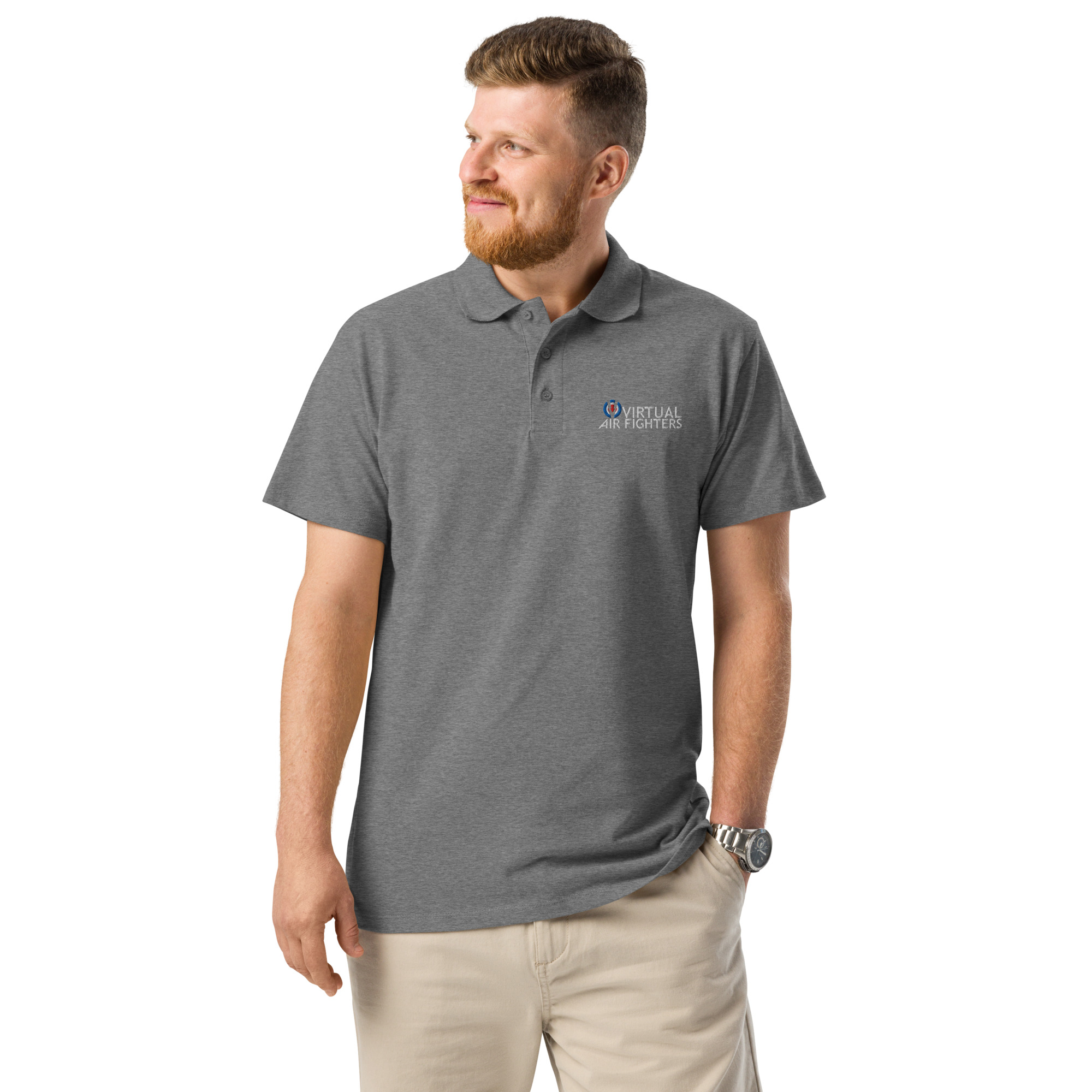 VAF Logo - Premium pique polo shirt - Image 9