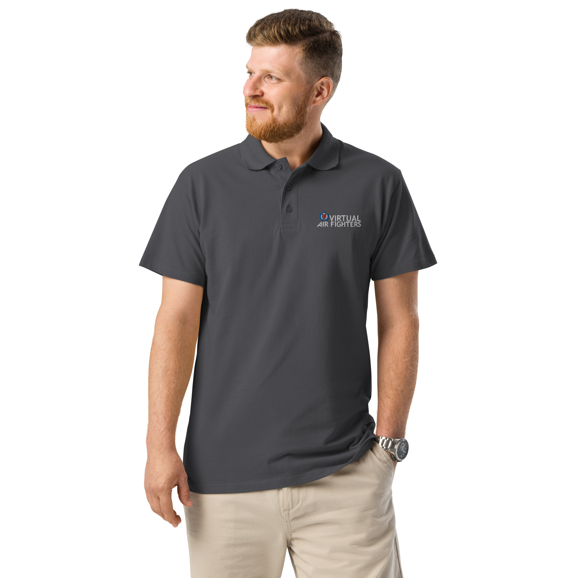 VAF Logo - Premium pique polo shirt - Image 7