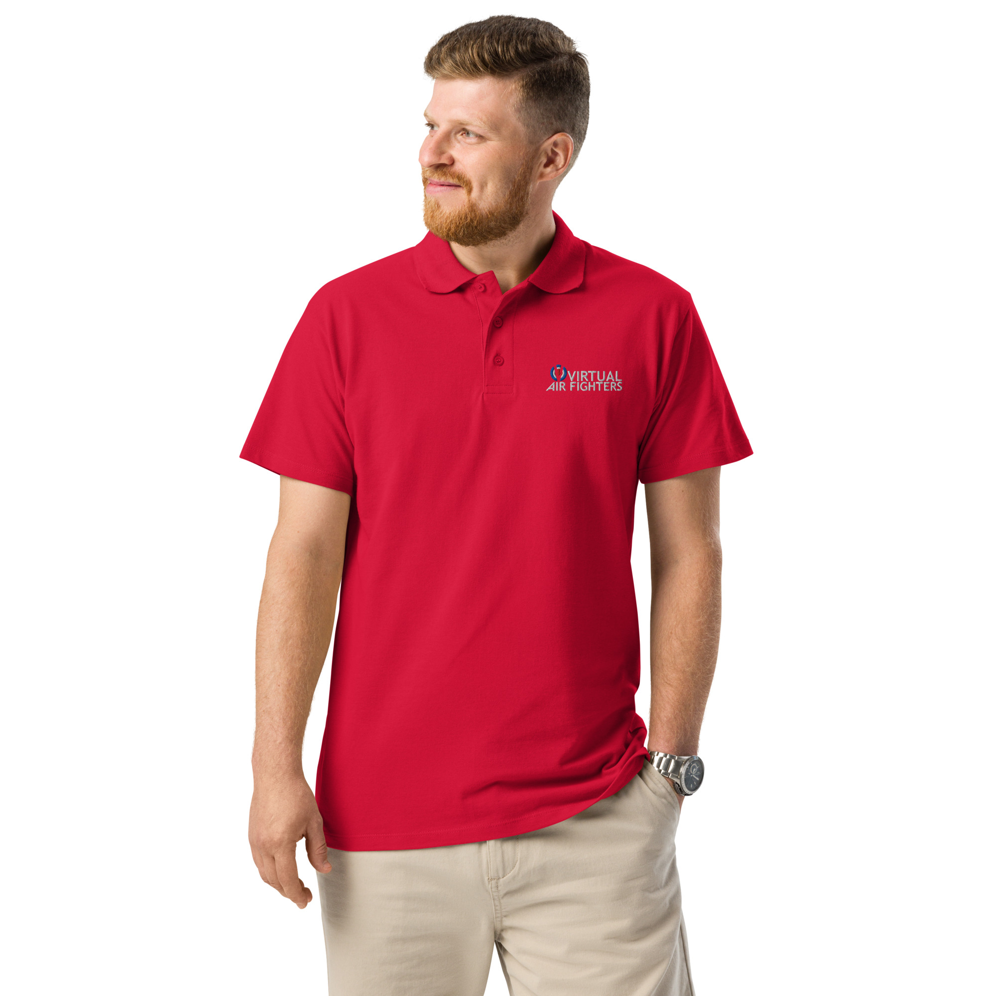 VAF Logo - Premium pique polo shirt - Image 5