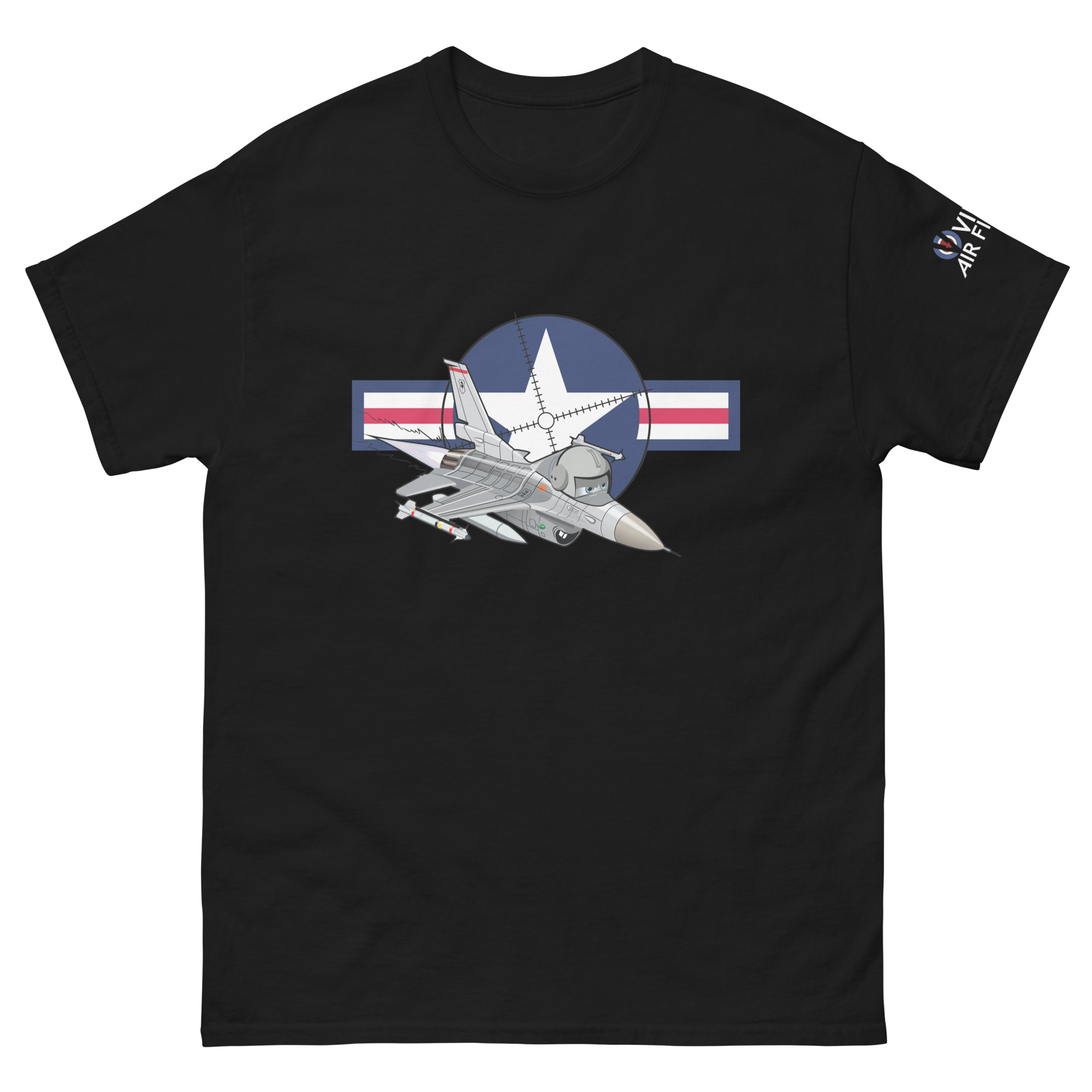 Cartoon F-16 Viper - Unisex classic tee - Image 2
