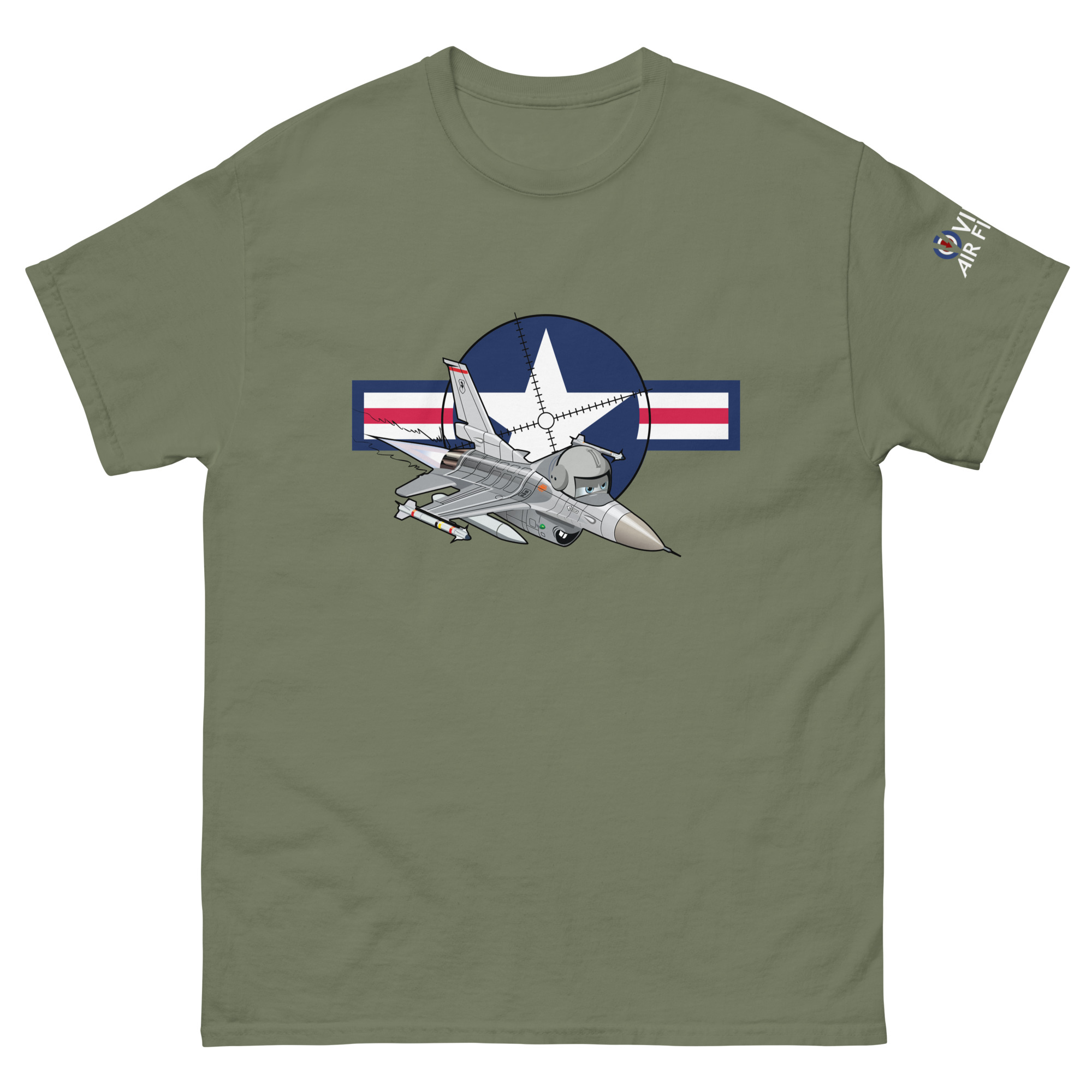 Cartoon F-16 Viper - Unisex classic tee - Image 25